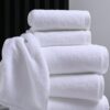 white hotel towel