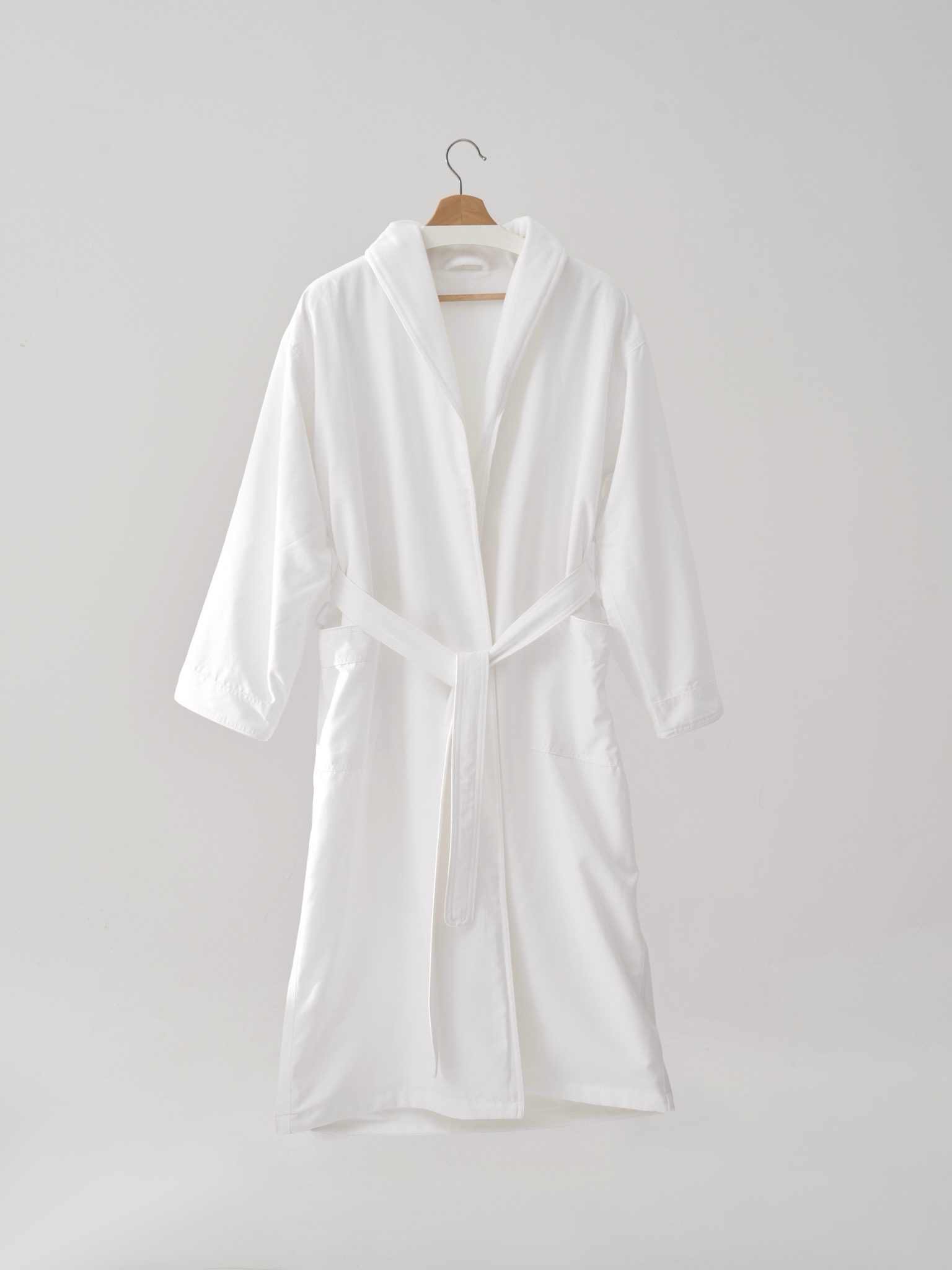double layer robe white (4) white cotton bathrobe