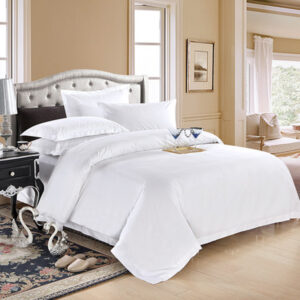 Satin-white-bedding set