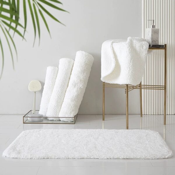 white floor towel